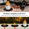 Stainless Steel Mini Desktop Firepit Outdoor Backyard Patio Picnic Wood Burning Fireplace Heavy Duty Smokeless Camping Stove Burner