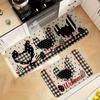 1 шт. Коврик для пола с рисунком петуха и курицы в стиле фермерского дома, Современный кухонный полиэстеровый коврик, Нескользящий красочный ковер для помещений, Для декора дома, ванной комнаты, спальни, гостиной