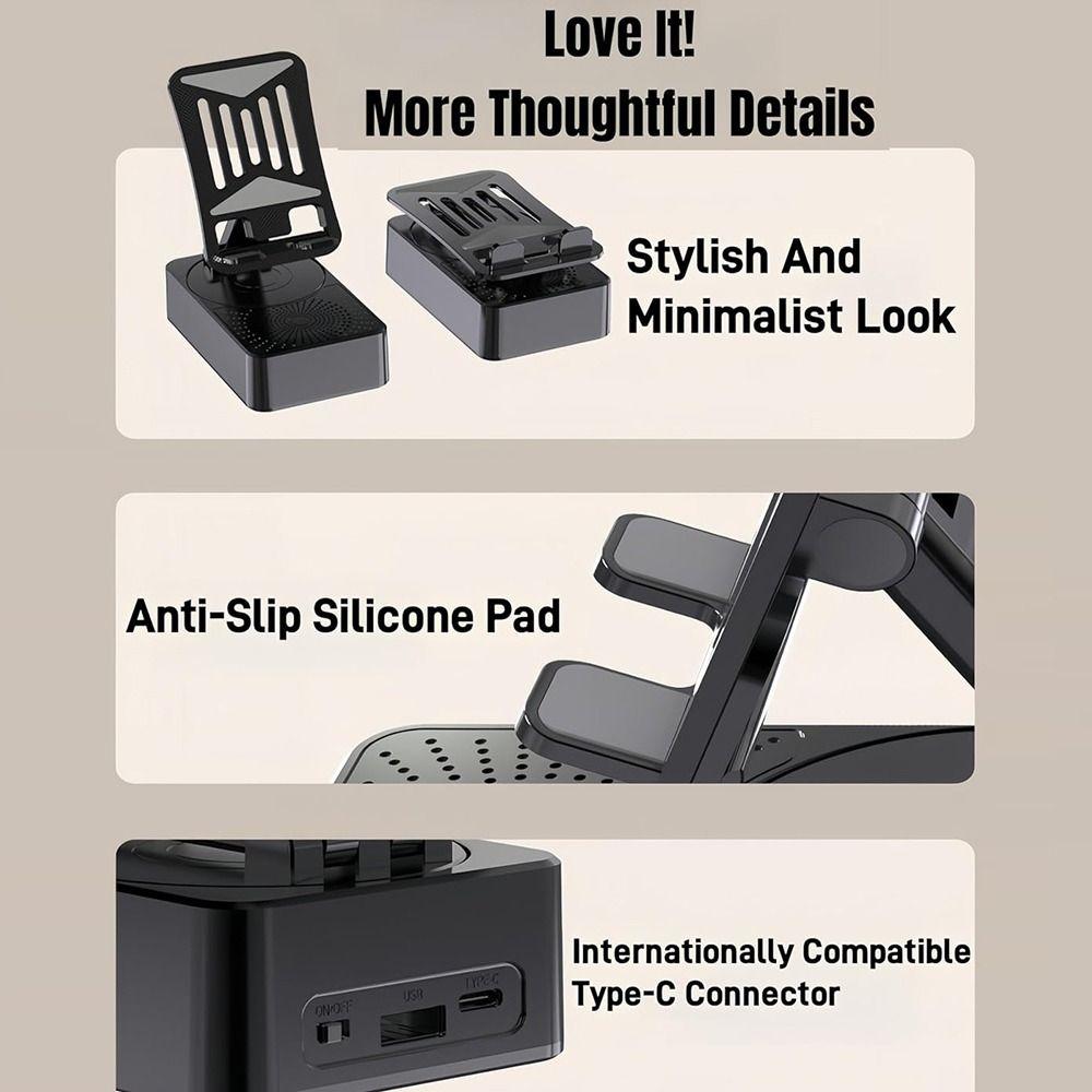 Подставка для телефона с HD-звуком и динамиком, складная подставка для мобильного телефона, новый Bluetooth-аудио держатель для телефона