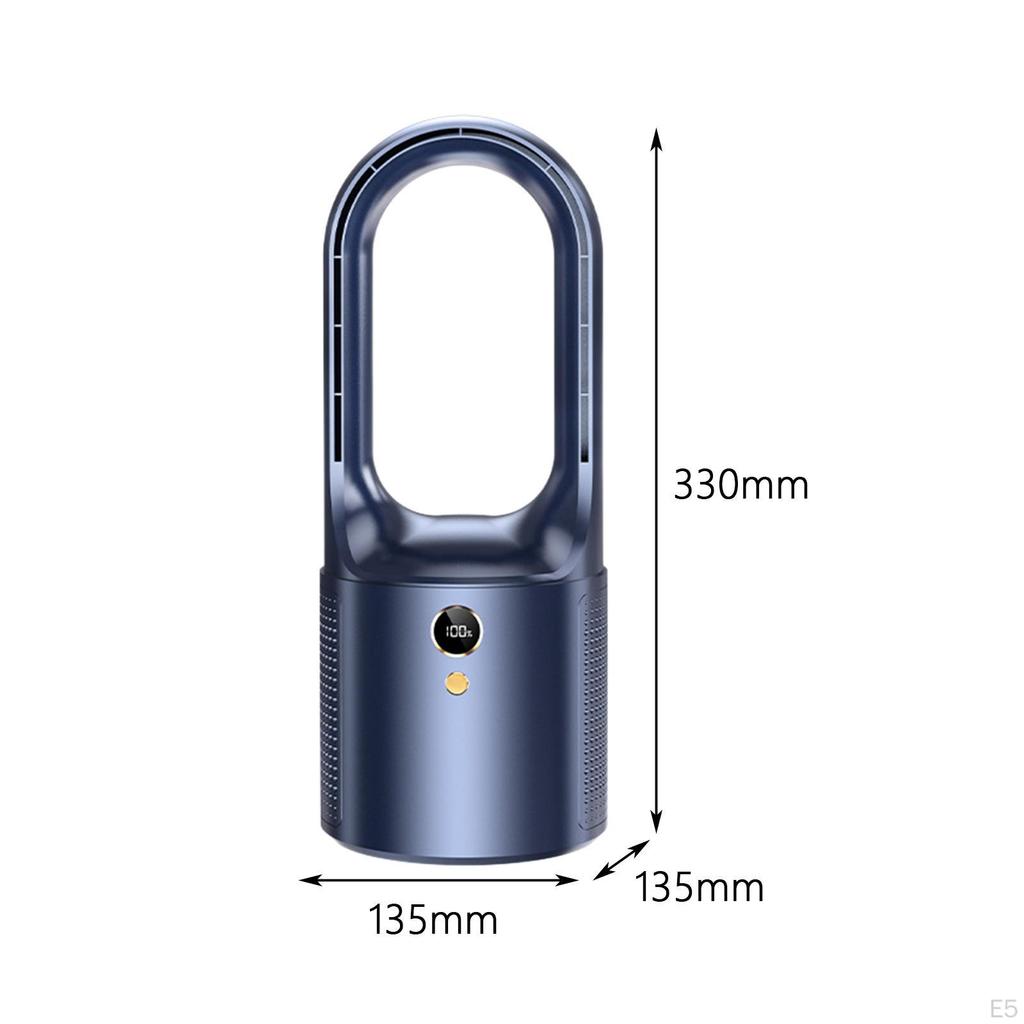 13 Inch Bladeless Fan Desktop with 6 Cooling Speeds USB Charging Touch Control for Bedroom