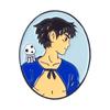 Anime Wolf Girl Brooch Cartoon Creative Metal Badge Unisex Accessory Classic Monster Movie Pin