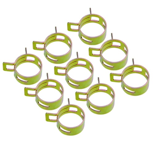 WMYCONGCONG 155-Piece Set of 10 Sizes, 6-22mm Spring Clamp Hose Band Clips, 65Mn Steel, Zinc Plated, Pipe Tube Fasteners, Silicone, for Water Pipe, Va