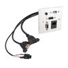 Multimedia Socket Aluminum Alloy USB HD VGA 3.5MM Sound RJ45 Network Wall Socket for Home Hotel