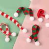 Red And White Knit Scarf Doll  Decoration Stripes Mini Knitting Scarf  Doll Accessories