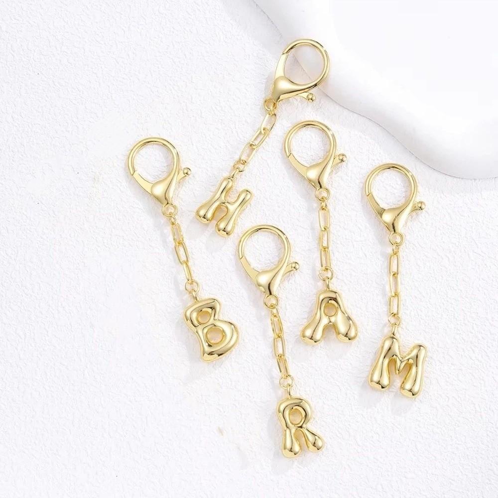 Metal Capital Letter Key Chains Bubble Letter Initial Letter Key Chains Alphabet Key Chains Women