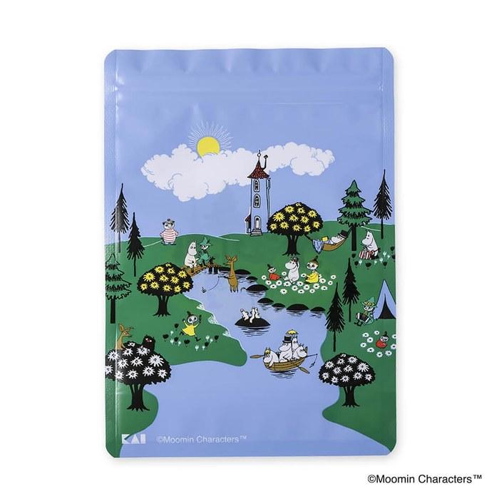 Kai Moomin Confectionery Wrapping Bags Picnic Blue 14cm x 0.2cm x 17cm