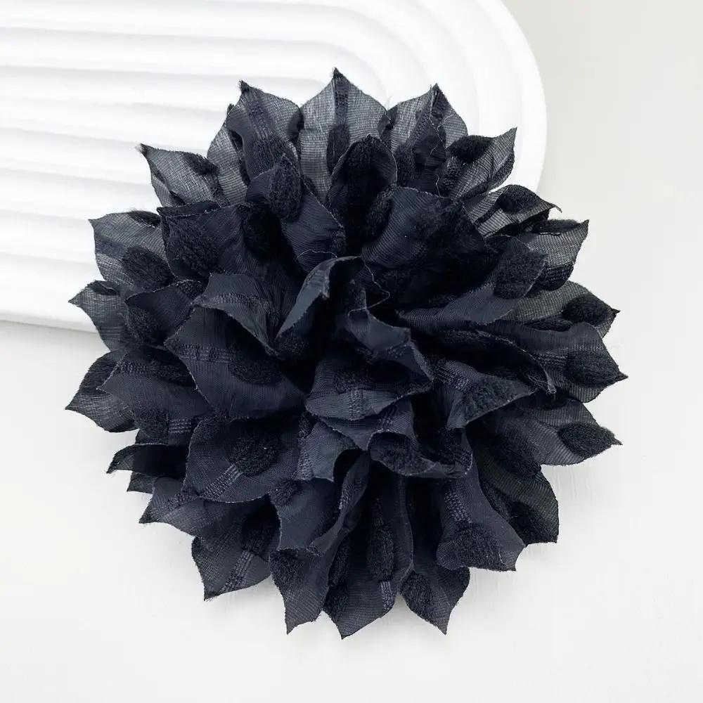 New French Lace Polka Dot Floral Brooch Women Fashion Floral Brooch Cloth Art Handmade Exquisite Accessories Dress Suit Corsage