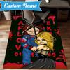 Custom Name Chucky's Bloody Tale Rug for Living Room, Game Rooms, Office, Bedroom, Floor Mat Playful Design, fan gifts Christmas decor