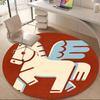 1pc Pegasus Winged Horse Office Round Area Rug, Under Office Chairs Bedroom Living Room Home Decor, Room Deco