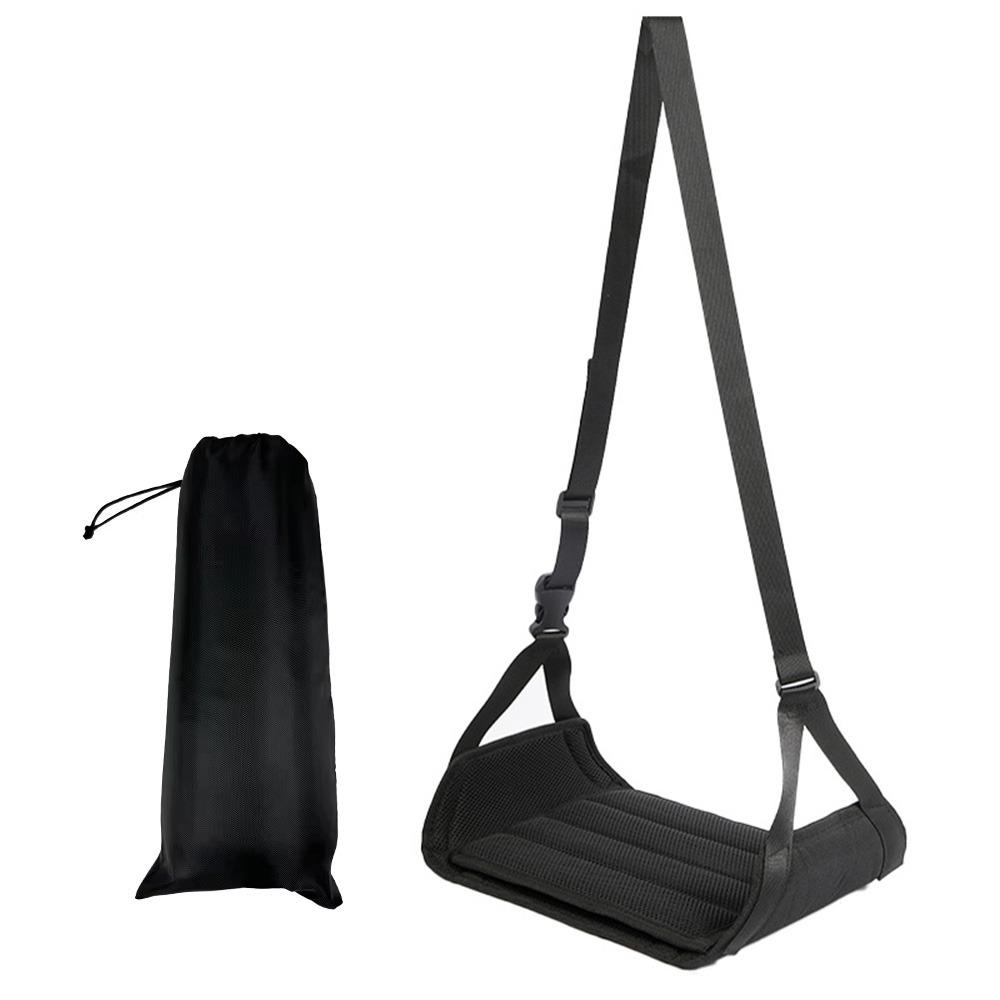 Removable Pad Airplane Foot Hammock Adjustable Strap Portable Desk Footrest  Airline