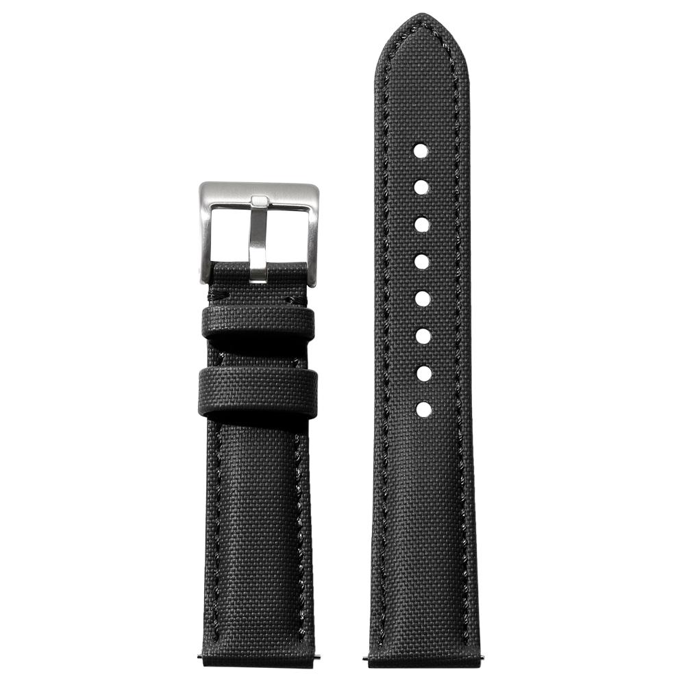 Ribbed Nylon Watch Band Quick Release Fabric Sailcloth Strap 20mm 20mm Leather Replacement Wristband Men Sport Waterproof Belt