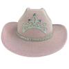 Diamond Crown Cowgirl Hat for Woman Girl Breathable Cowboy Hats with Sequins Banquets Carnival Party Photography Hat
