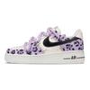 Nike Air Force 1 Purple Leopard Artificial Leather Cushioning Lightweight Low top Skateboard Shoes Unisex White Purple FV3654-111(team1333--BOX2)
