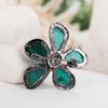 Retro Corsage Fashionable Crystal Flower Brooch Versatile Summer Clothing Accessory Clip Buckle