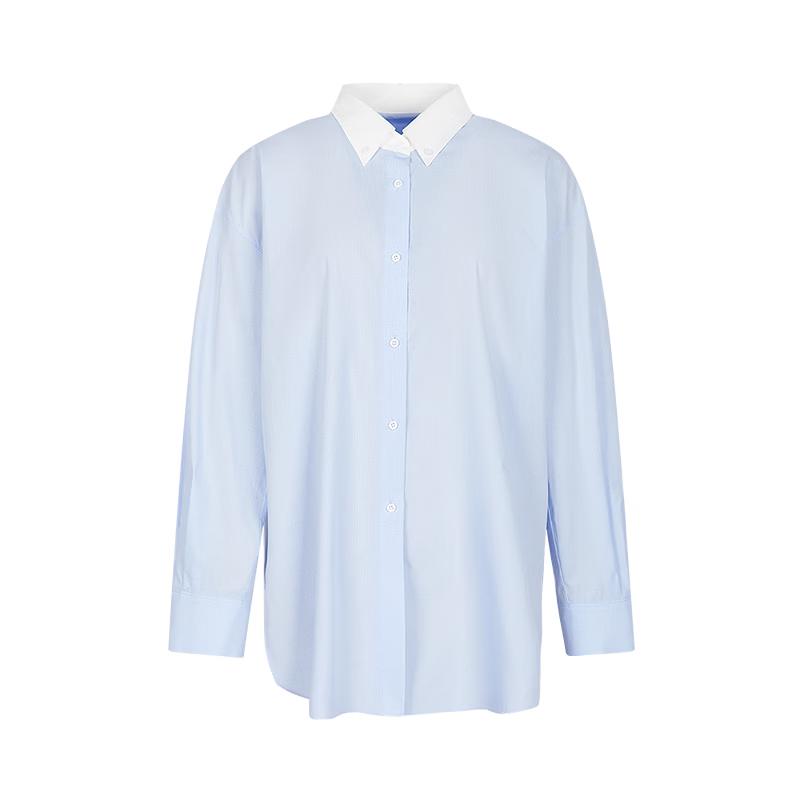 LESS 2026 Spring Cotton Loose Fit Long Sleeve Shirt