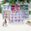12Pcs/set Christmas Balls Ornaments With Hanging Rope Christmas Tree Decoration Festival Party Decoration
