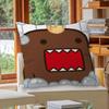 Милая Наволочка с Дизайном Domo-Kun и Кленовыми Листьями Счастливый Осенний Урожай Декор Праздничный Декор Наволочка для Подушки