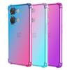 Clear Cute Gradient Phone Case Slim Anti Scratch Flexible TPU Cover Shockproof Protective Case for OnePlus Ace 2 Pro 5G Nord CE 3 Lite N10 N30 SE
