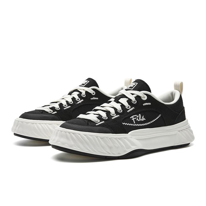Fila FOSSO 1+ Износостойкие Легкие Дышащие Низкие Кеды Женские Черный/Молочно-Белый F12W622307FBG