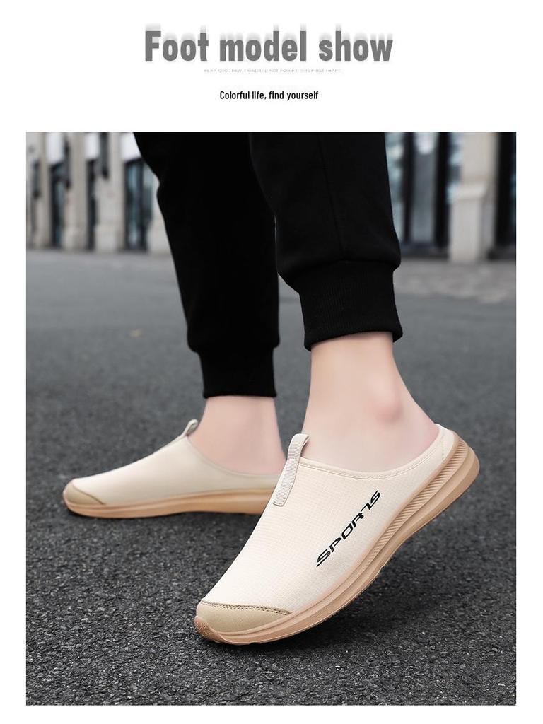 Мужские летние дышащие легкие шлепанцы: Мягкая подошва, повседневная носка