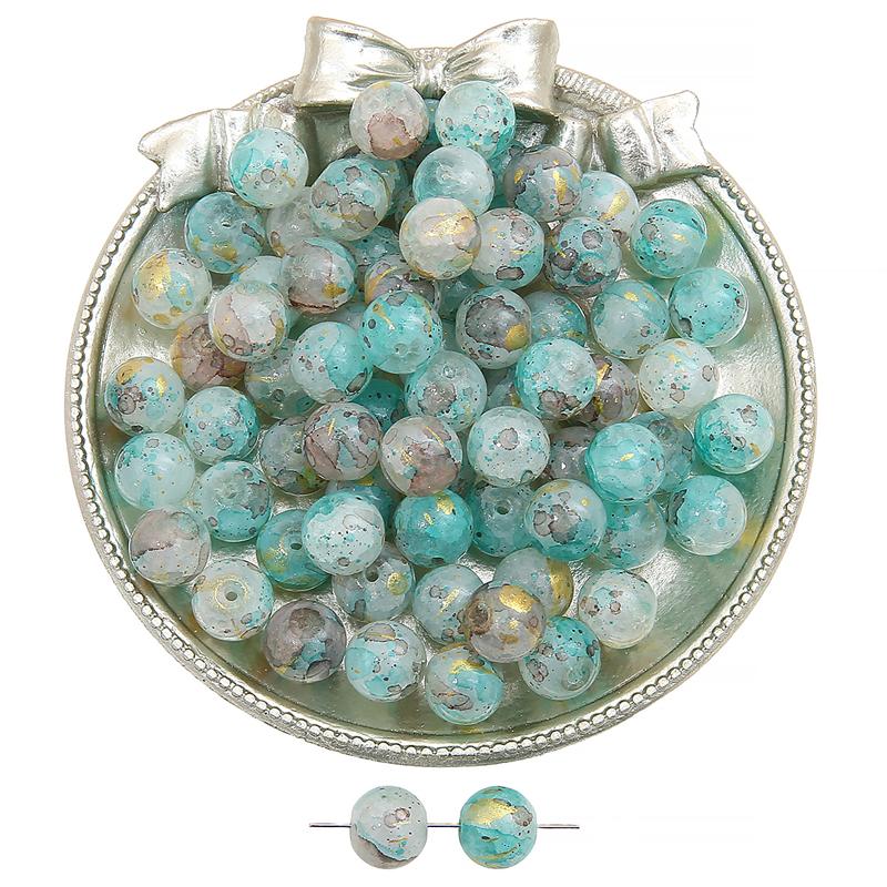 20 шт. 10 мм Необычные хрустальные стеклянные круглые бусины с потрескиванием для браслета и ожерелья DIY аксессуары для изготовления ювелирных изделий