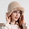 Women's Winter Fuzzy Bucket Hat, Plush Velvet Thickened Fisherman Hat, Fluffy Warm Cloche Hat