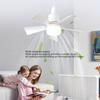 1pc Easily Installed Dimmable Fan Ceiling Fan, with Lamp Fan Suitable for Bathroom, Bedroom, Kitchen and Balcony.