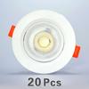 20pcs Led Downlight 5W 7W 9W 12W 110V/220V Ceiling Lamp Recessed Down Light Round/Square Leds Panel Light Spotlight