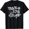 Футболка с надписью Peace Love Hip Hop Dancing