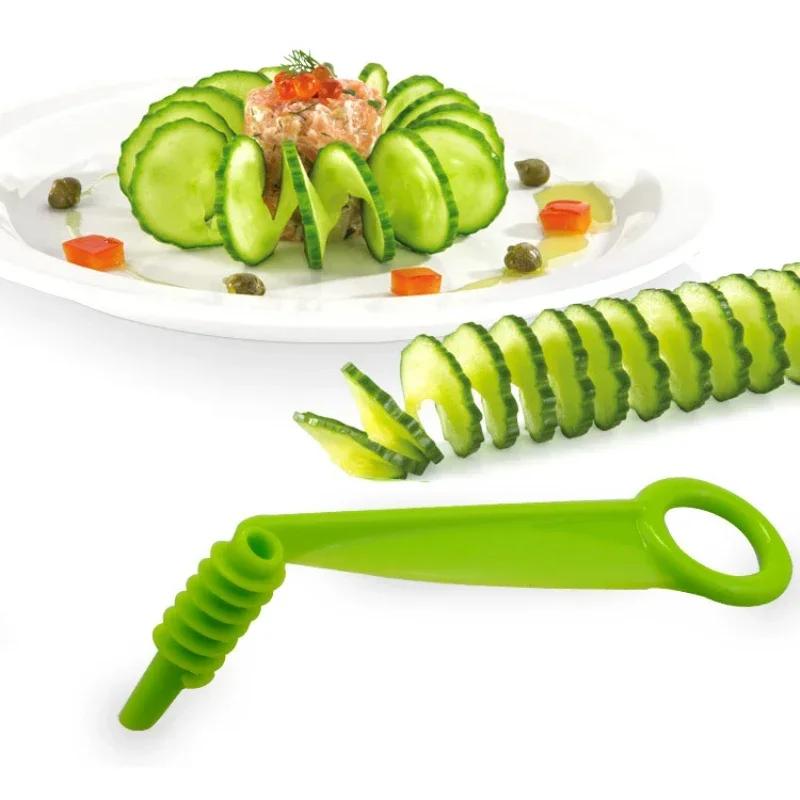 1 Pcs Manual Potato Cutter Vegetable Fruit Slicer Kitchen Device Spiral Screw Slicer for Cutting Fries Home Use