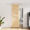 VidaXL Sliding Door and Hardware Kit 70x210 Cm Solid Pine, Interior Door, Interior Barn Door 3203012