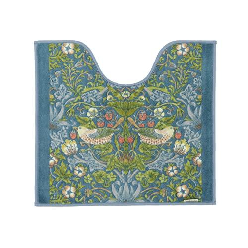 Коврик для туалета Morris Design Studio, «Клубничный вор», Сине-зеленый, 60x65 см, FT1702A, от Kawashima Selkon Textiles, Сделано в Японии