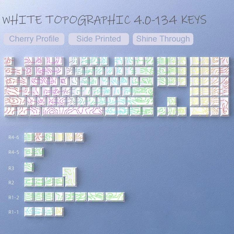 Xiaomi 2025 Super Contour PBT Колпачки Клавиш Боковая Свечение Механическая Клавиатура Оригинальная Заводская Высота для 61/68/75/84/87 Клавиш Игровая Клавиатура