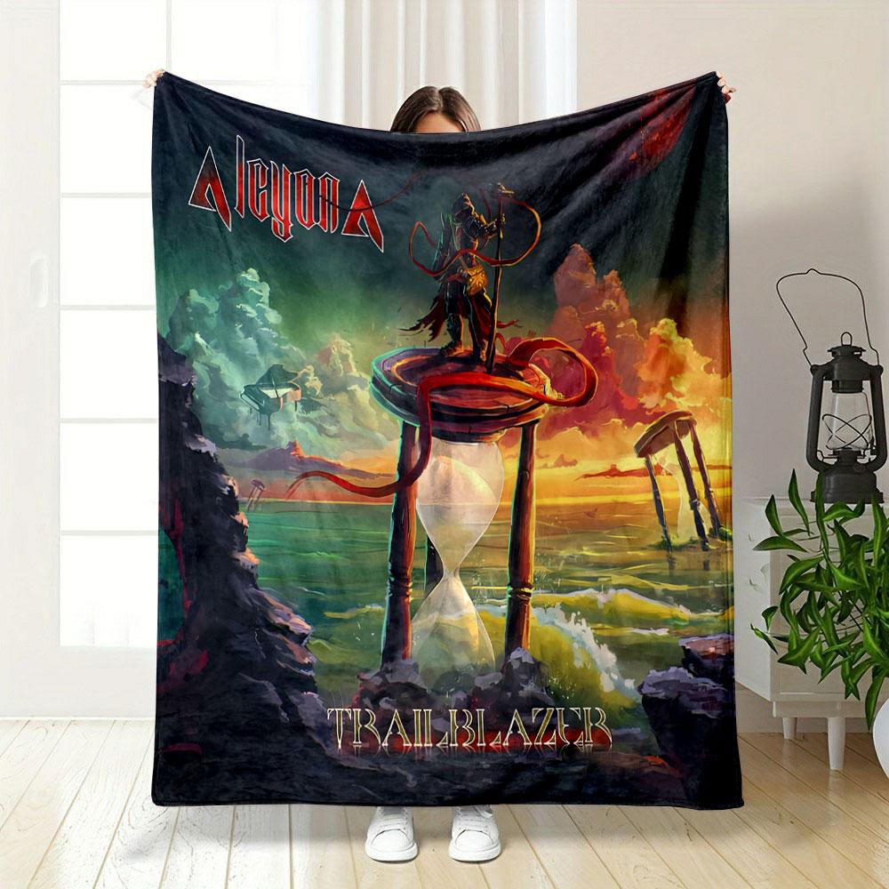 Trailblazing Fantasy Hourglass for all seasons blanket lunch break throw gift