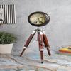 Nautical Vintage Wooden Tripod Vintage Table Clock Display 45.72cm