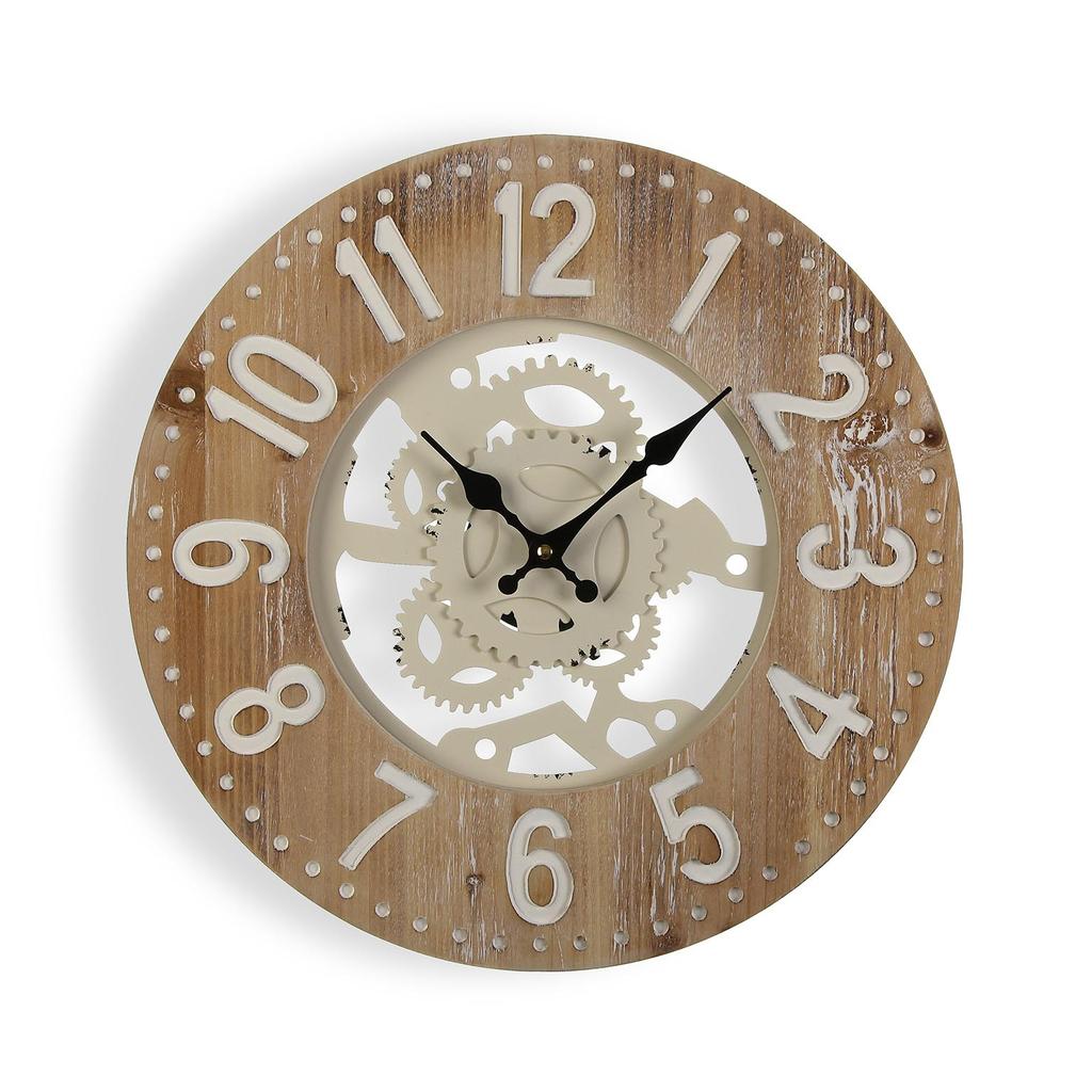 Wood and Metal Wall Clock