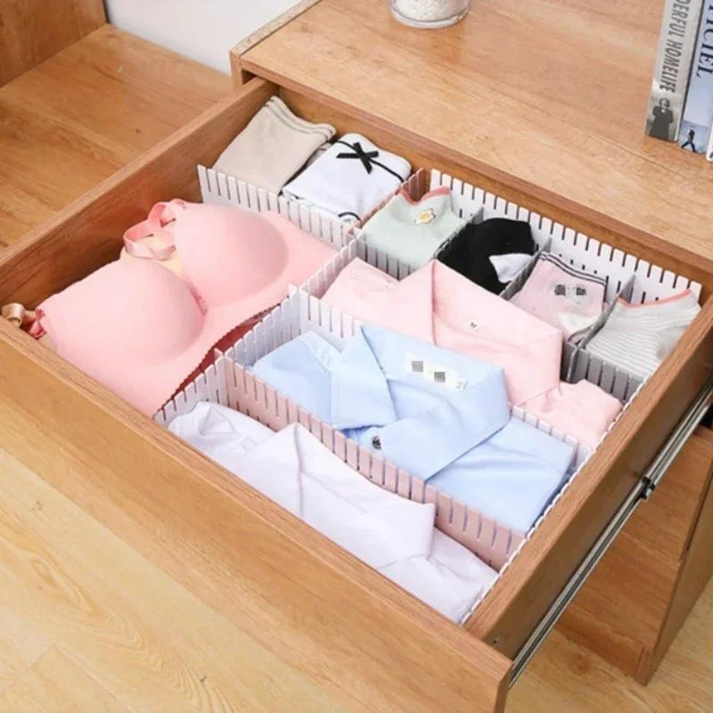 4 шт. Пластиковая разделительная доска для ящиков для дома, бесплатная комбинация, классификация, разделительная доска, сортировка нижнего белья, носков