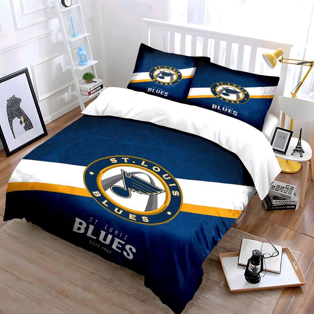 St. Louis Blues Bedding Set Bedding Duvet Cover Set Duvet Cover Pillowcases (1 * Duvet Cover 2 * Pillowcases, without duvet insert)