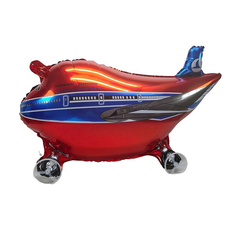 4D Cartoon Foil Balloons Elephant Stand Walking Balloon With Wheel For Kids Birthday Party Decoration Baby Shower