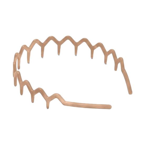 Зубчатая повязка на голову с зигзагообразным узором в форме зуба для мужчин и женщин в стиле 90-х годов, волнообразная повязка на голову с нескользящей ручкой, аксессуар для волос