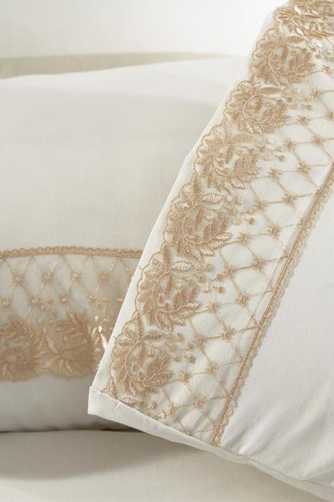 Комплект пододеяльников Suzan 6шт, пододеяльник 200x220, простыня 240x260 жаккардовая ткань, полный размер, двойной размер Cream Cappucino