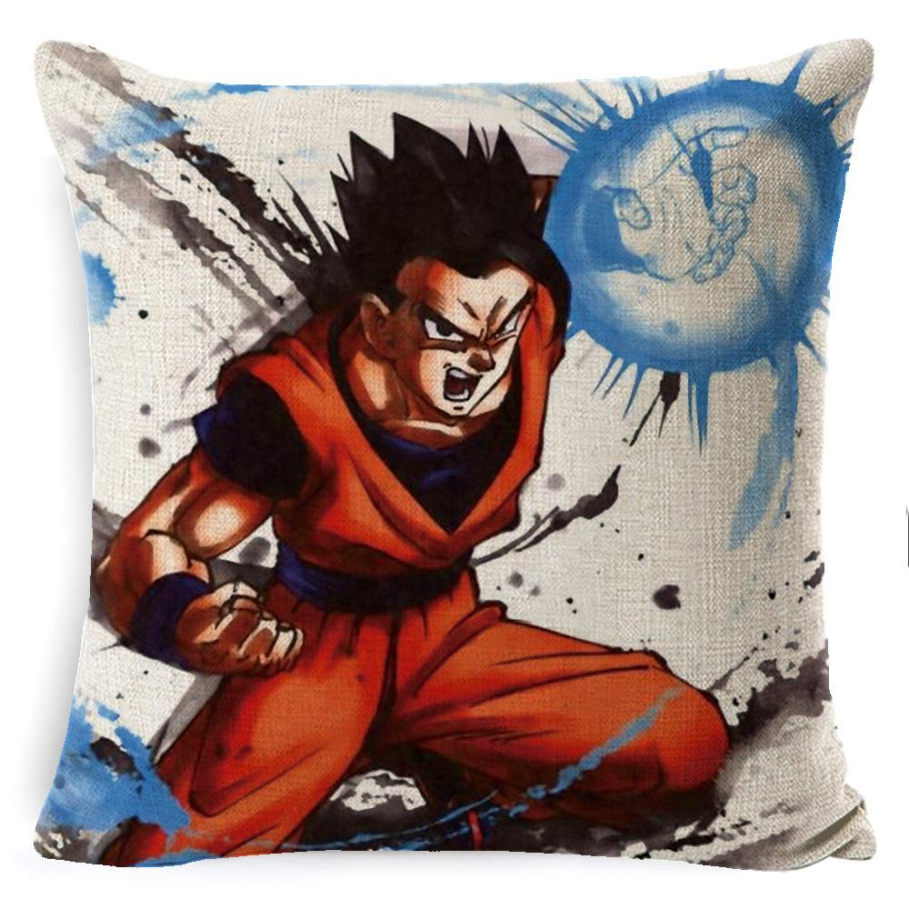 Мультяшная Анимация Dragon Ball Наволочка Лен Супер Мягкая Подушка Дом Dragon Ball Аниме Подушка