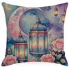 New Moon Chandelier Flowers Dreamy Folk Line Print Home Living Room Sofa Pillow Cover