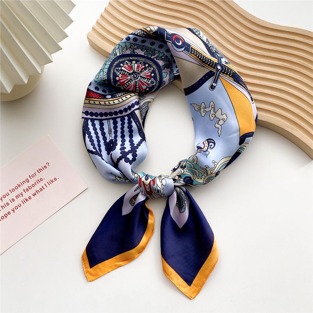 Fashion Decoration Scarf Hairband Tie Hair 70 Small Square Scarf Silk Scarf Women'S Spring And Autumn Versatile Small Scarf Professional Scarf