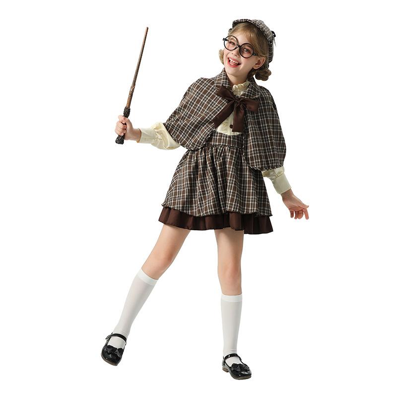 20.26 million Halloween Children's Clothing Parent-Child Clothing Little Detective Holmes cos Children's Clothing British College Dress