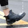 Fashion Men's Rain Boots Outdoor Waterproof Rubber Shoes Non-Slip Work Water Shoes for Men Winter Cotton Rain Boots Rubber Fishing Boots