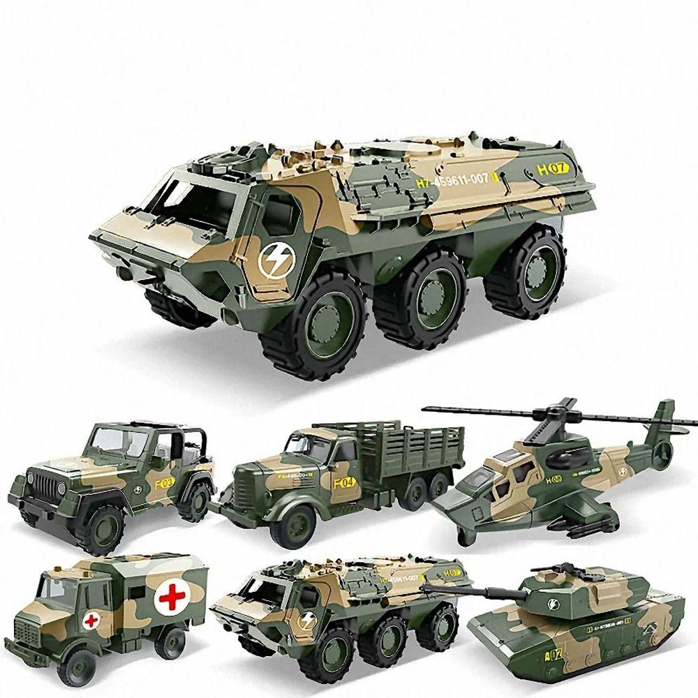 Simulation Tank Model Car Model Toy Armored Vehicle Toy Ornaments Pull Back Cars Children's Toy