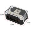 1x0 Gauge Input To 4x4 Gauge Output Power Ground Distribution Block Black&Silver
