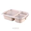 Portable Lunch Box Wheat Straw Bento Box with Compartment Picnic Bento Box Fruit Container Microwave Oven Dinnerware for Student