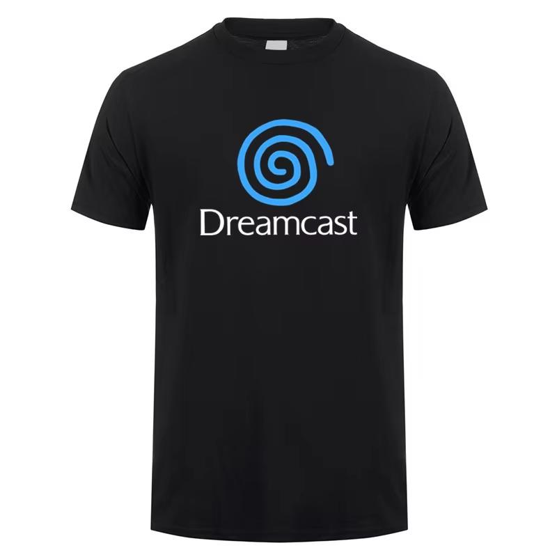 Футболка Dreamcast Tribute с синим вихрем Летняя Хлопковая с коротким рукавом Футболки Dreamcast Подарок Женские Топы Футболка